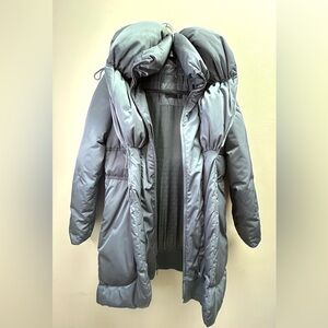 Elie Tahari Charcoal Down Puffer Jacket